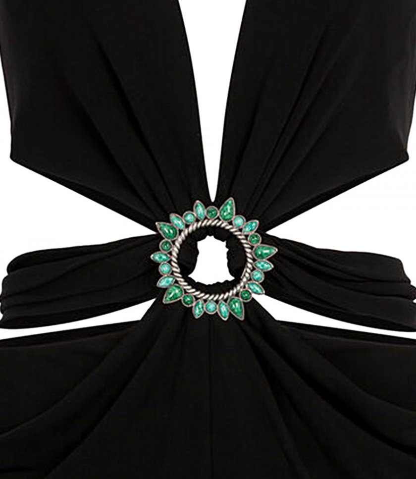 EMBELLISHED CUT-OUT MINI DRESS