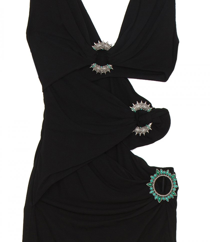 FRINGED MAXI DRESS