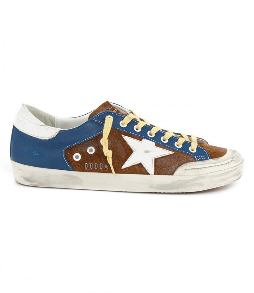 GOLDEN GOOSE  - SUEDE AND LEATHER SUPER-STAR