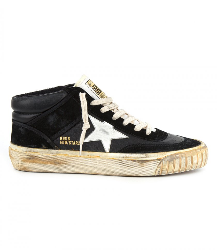 SHOES - BLACK NAPPA AND SUEDE MID STAR