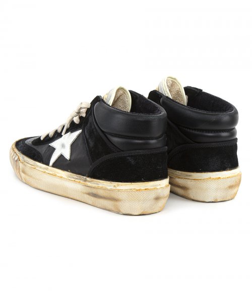 BLACK NAPPA AND SUEDE MID STAR