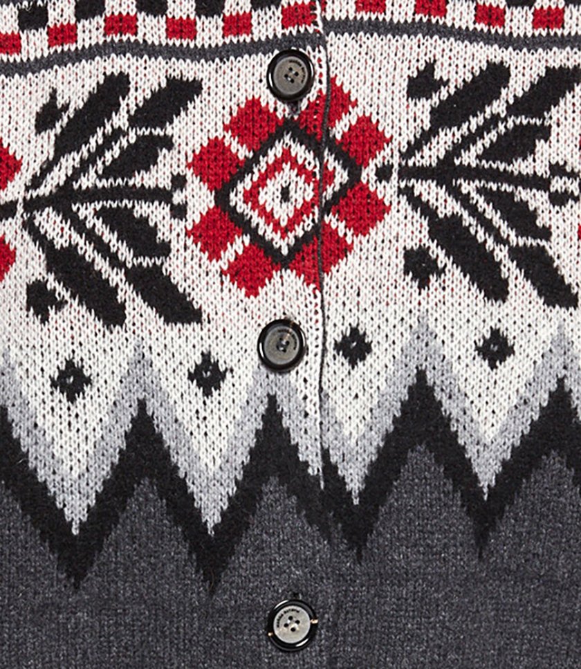 FAIR ISLE CASHMERE CARDIGAN