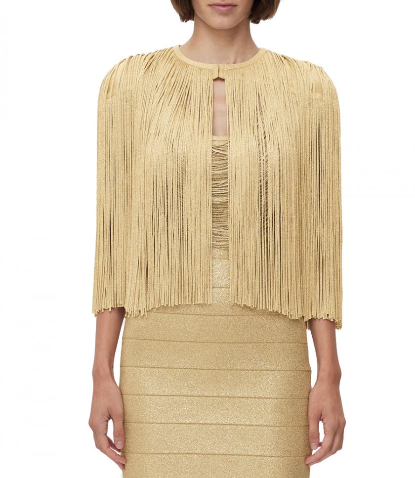 ICON METALLIC FRINGE CAPE