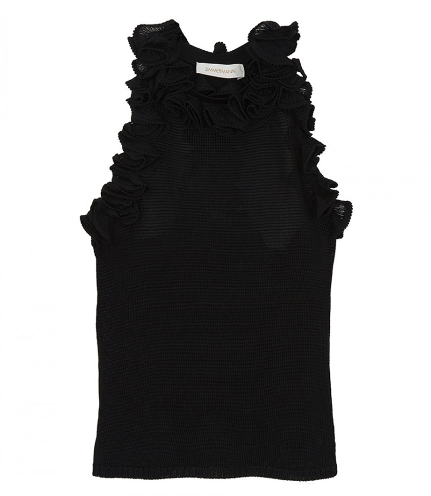 CLOTHES - MATCHMAKER RUFFLE NECK TOP