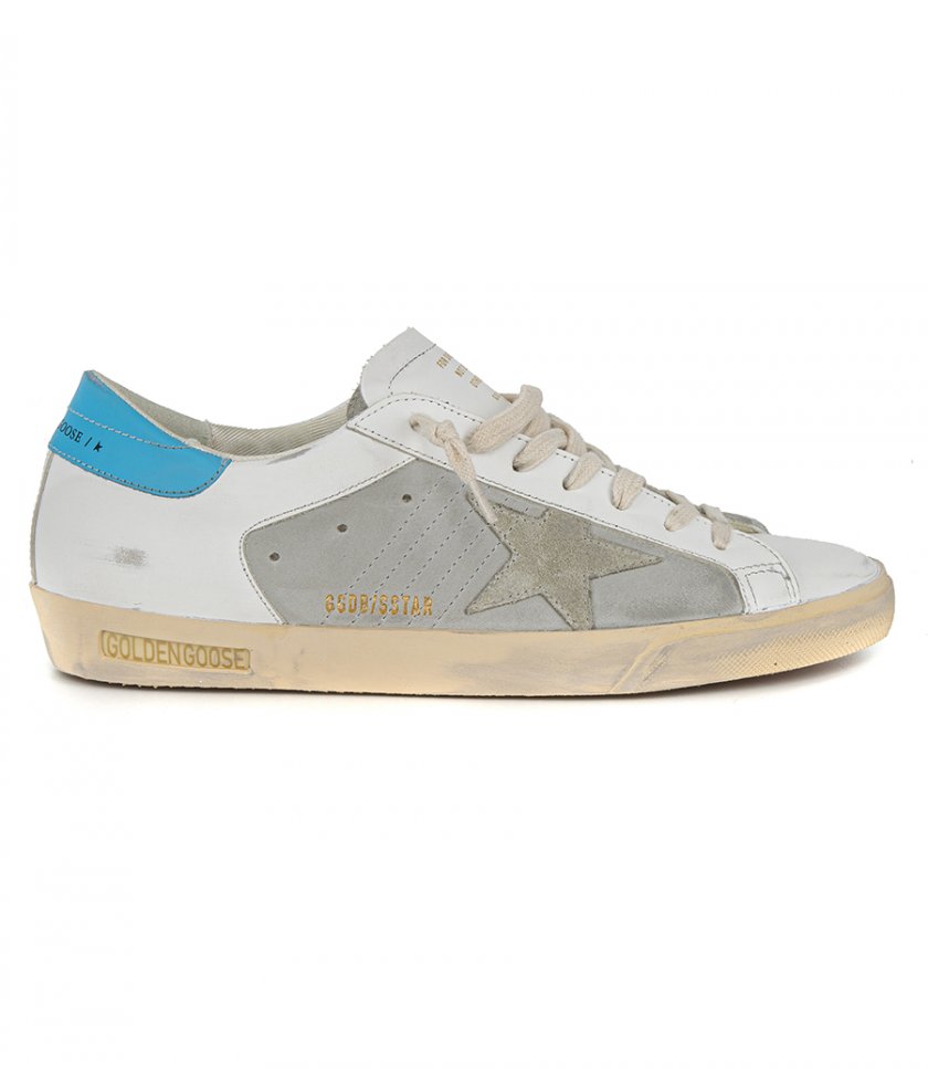 SHOES - WHITE GREY LEATHER SUPER-STAR