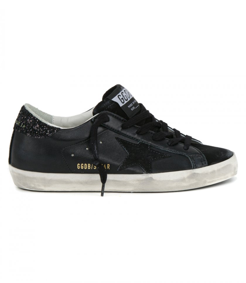 SNEAKERS - BLACK LEATHER SUPER-STAR