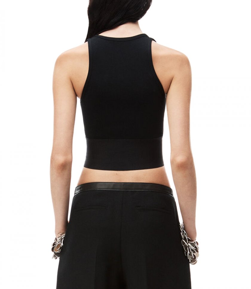 LOGO ELASTIC SCOOPNECK BRA TOP