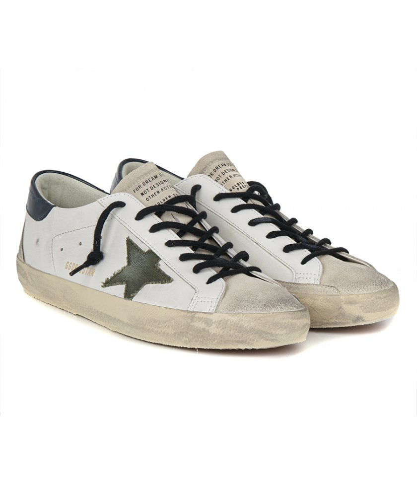 LEATHER UPPER AND HEEL SUEDE TOE SUPER-STAR