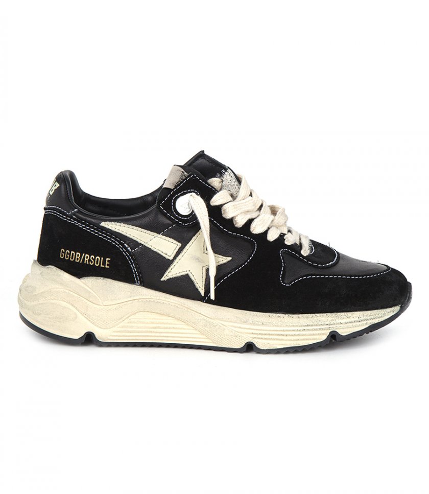 SHOES - BLACK NAPPA UPPER RUNNING SOLE