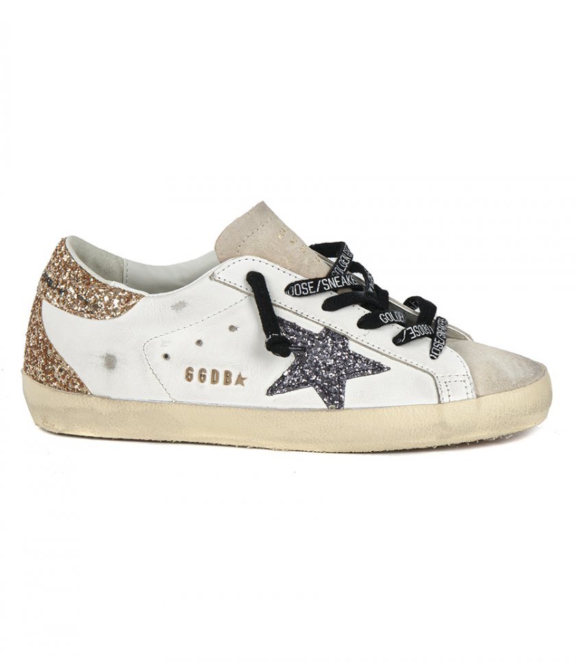 SHOES - GLITTER HEEL AND METAL LETTERING SUPER-STAR