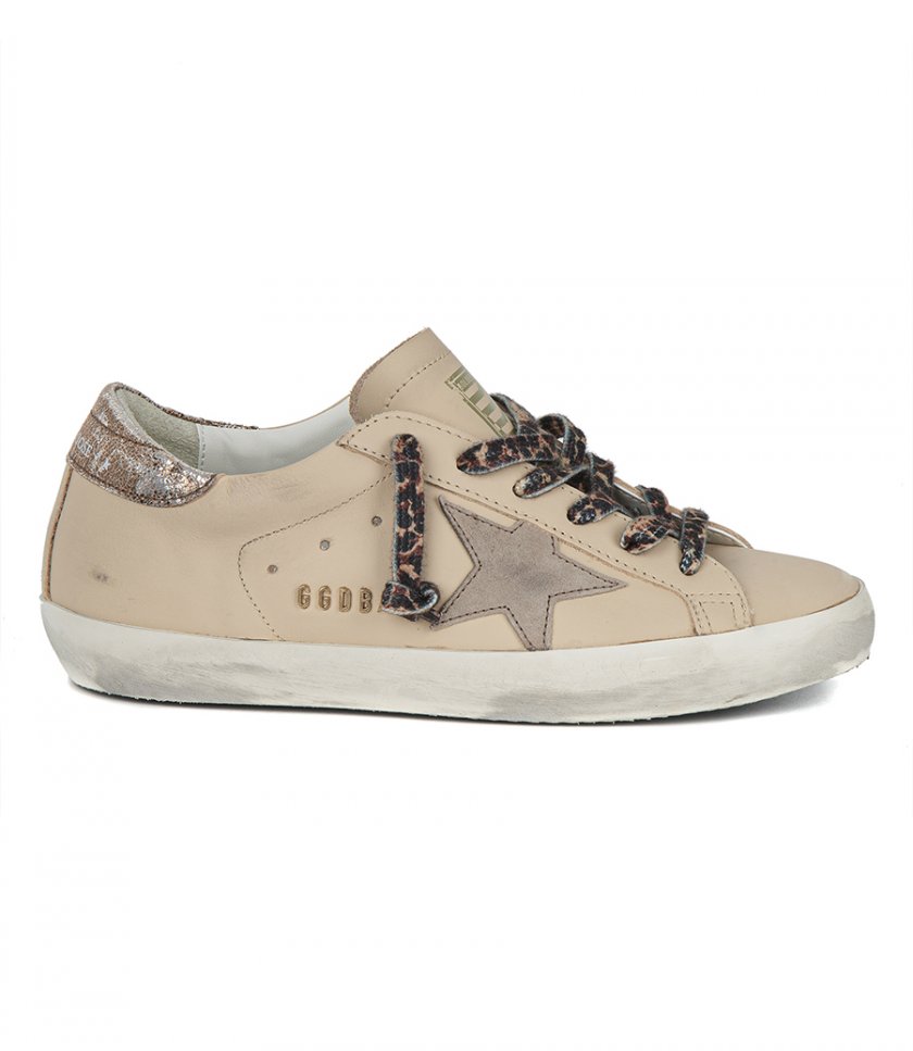SHOES - BEIGE LEATHER SUPER-STAR