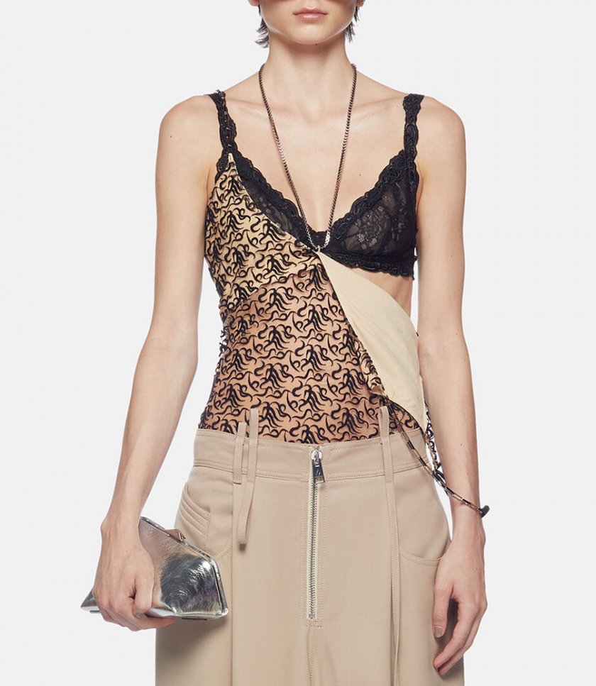CHAMPAGNE AND BLACK TOP