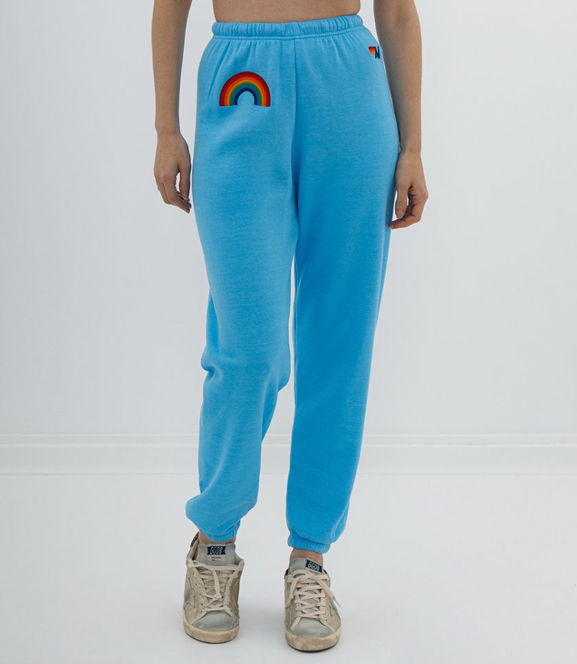 WOMEN'S RAINBOW EMBROIDERY SWEATPANTS