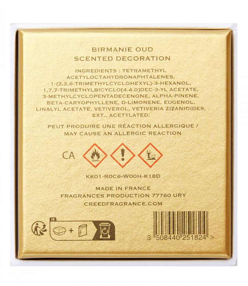 SCENTED DECORATION BOTTLE BIRMANIE OUD