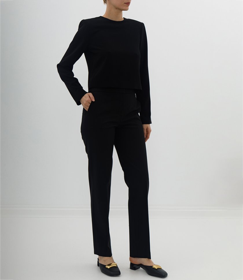 HIGH-WAIST STRAIGHT-LEG PANT