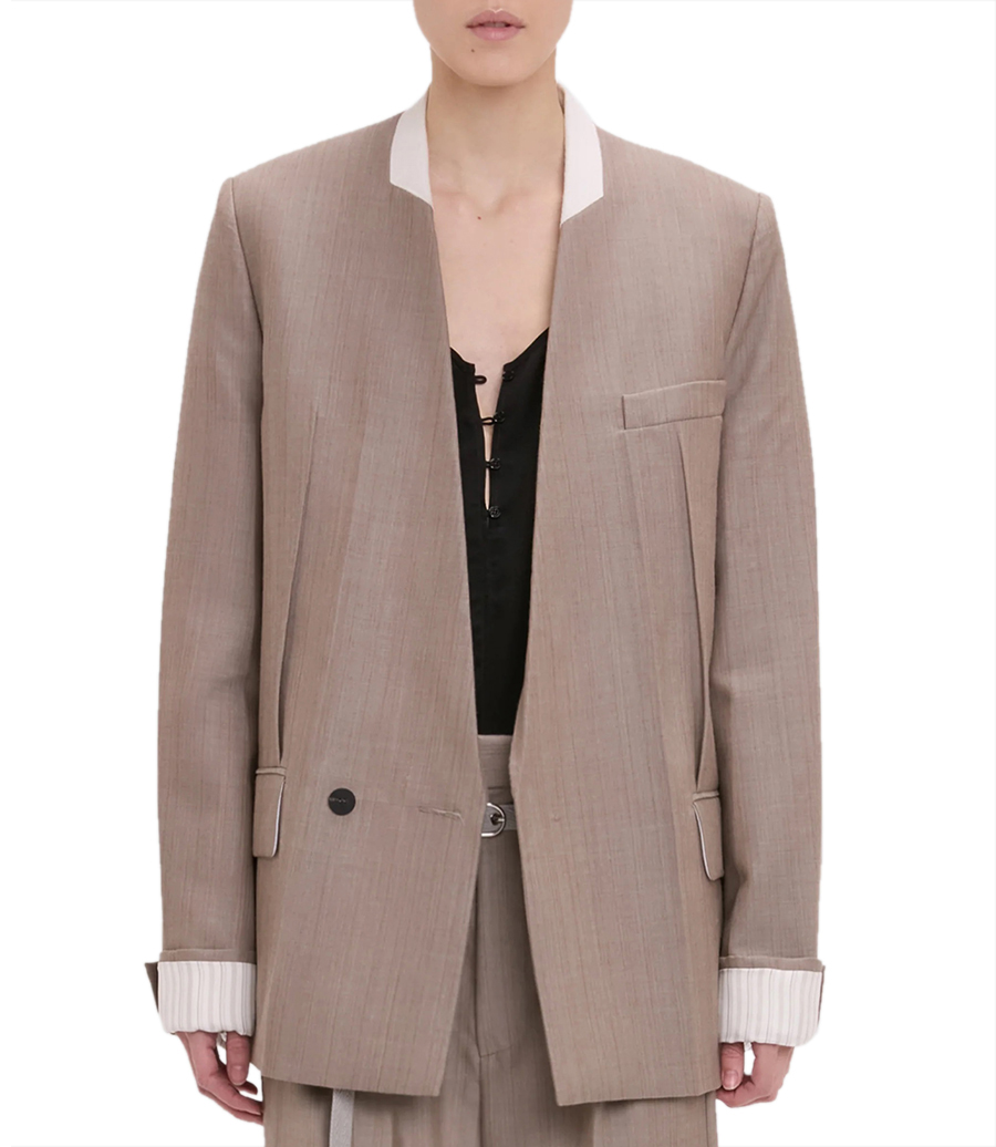 COLLARLESS JACKET