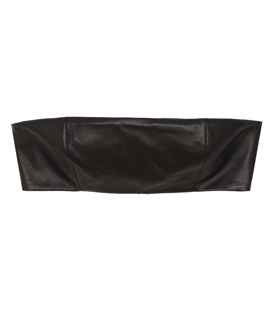MONOT - CROPPED LEATHER STRAPLESS TOP