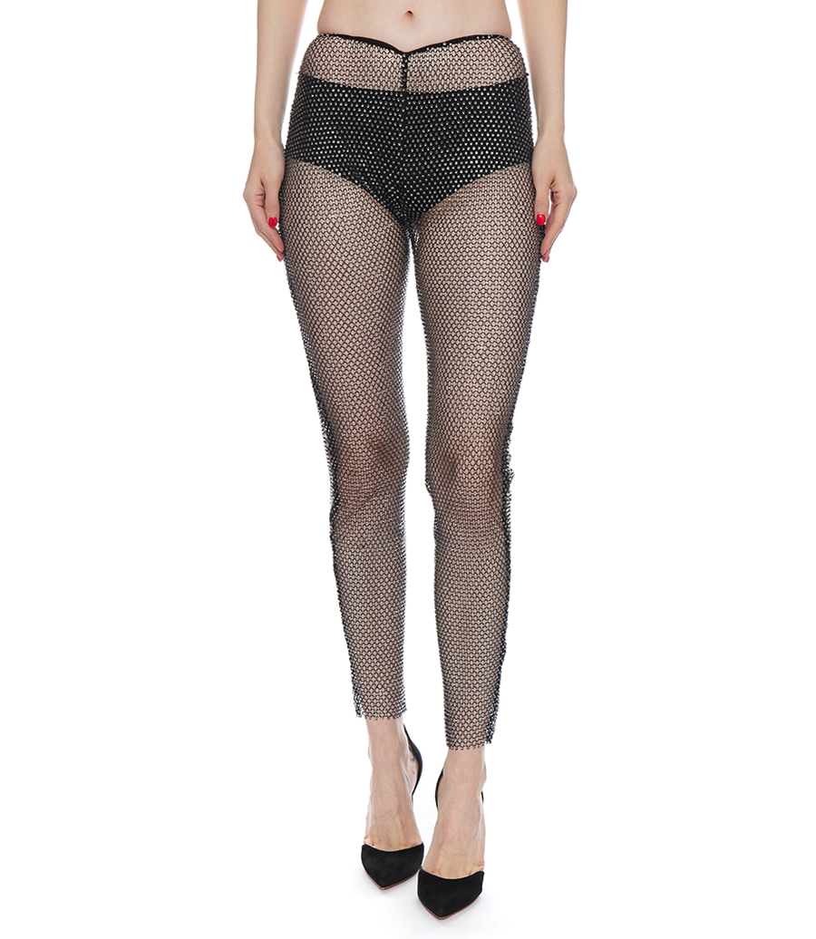 CRYSTAL EMBROIDERED LEGGINGS