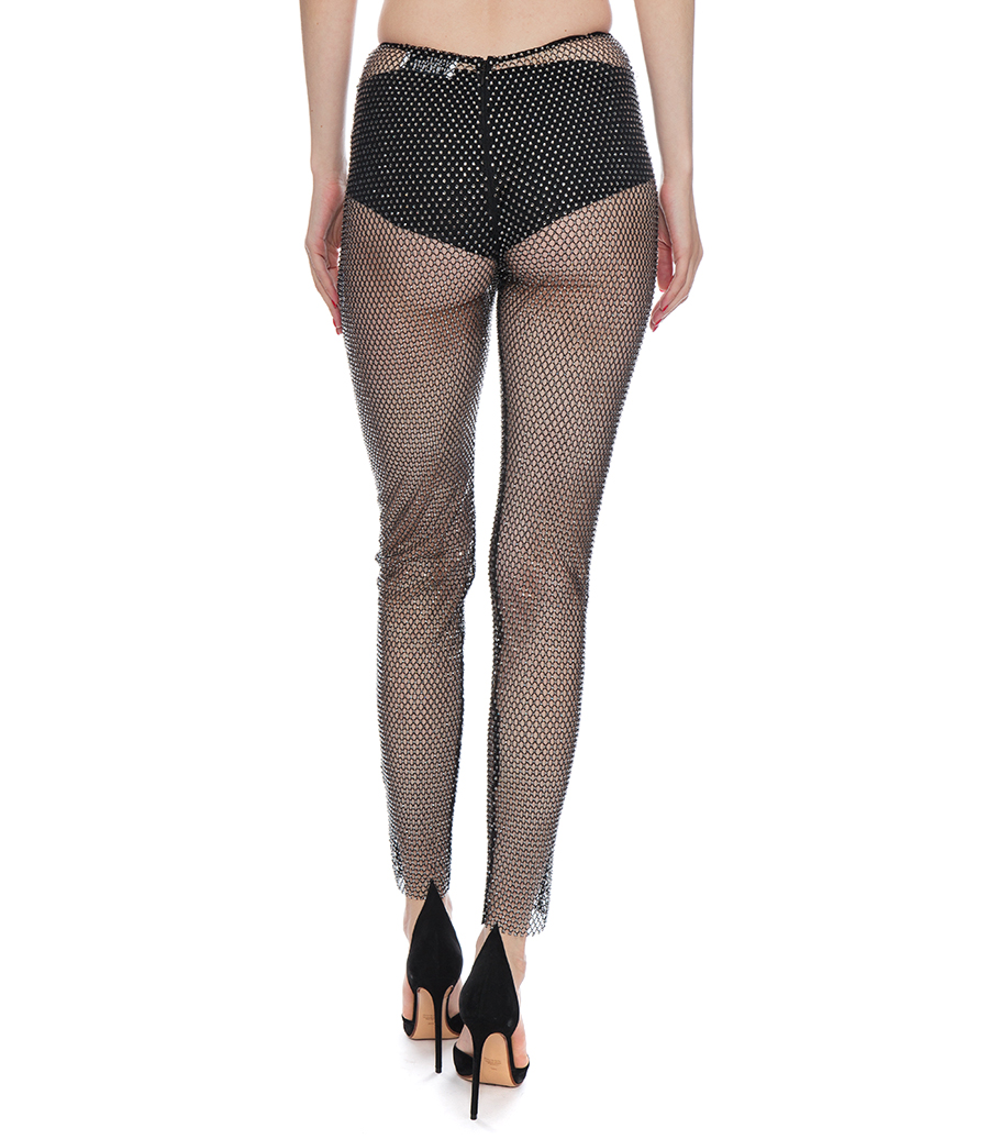 CRYSTAL EMBROIDERED LEGGINGS