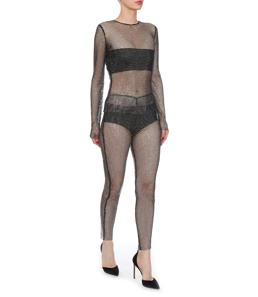 CRYSTAL EMBROIDERED LEGGINGS
