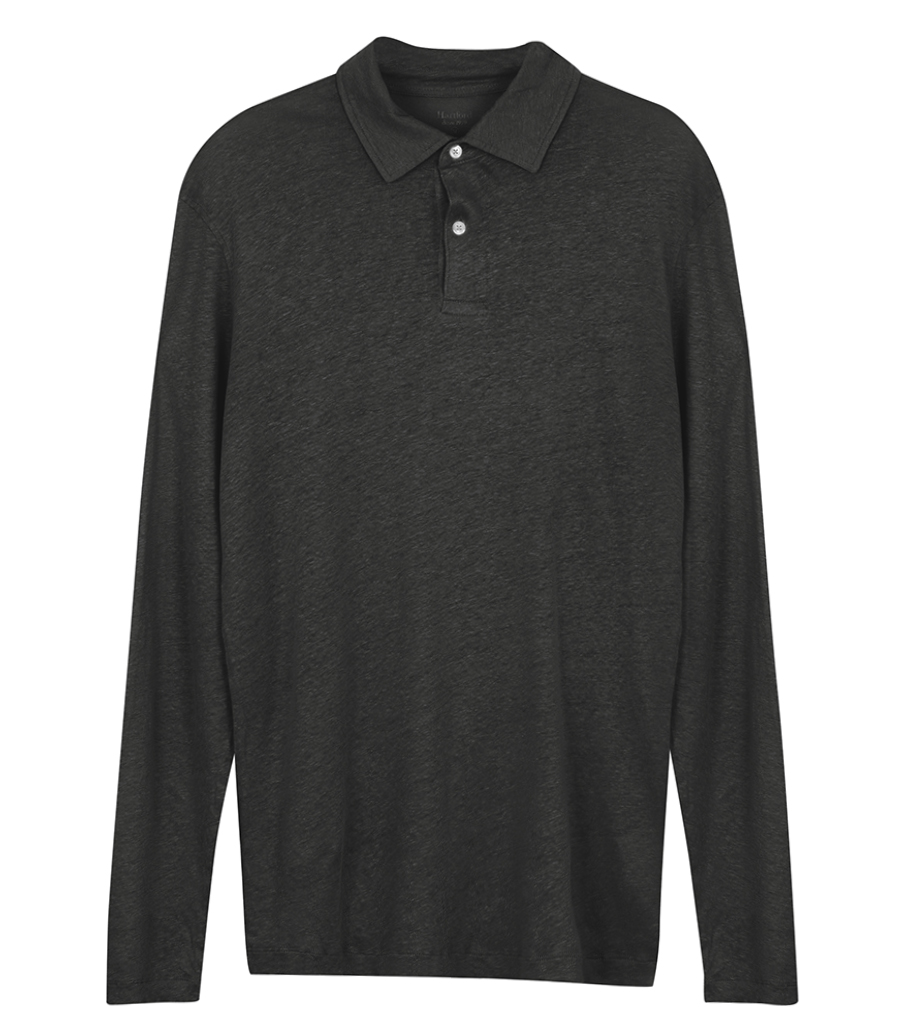 HARTFORD - LINEN POLO LS