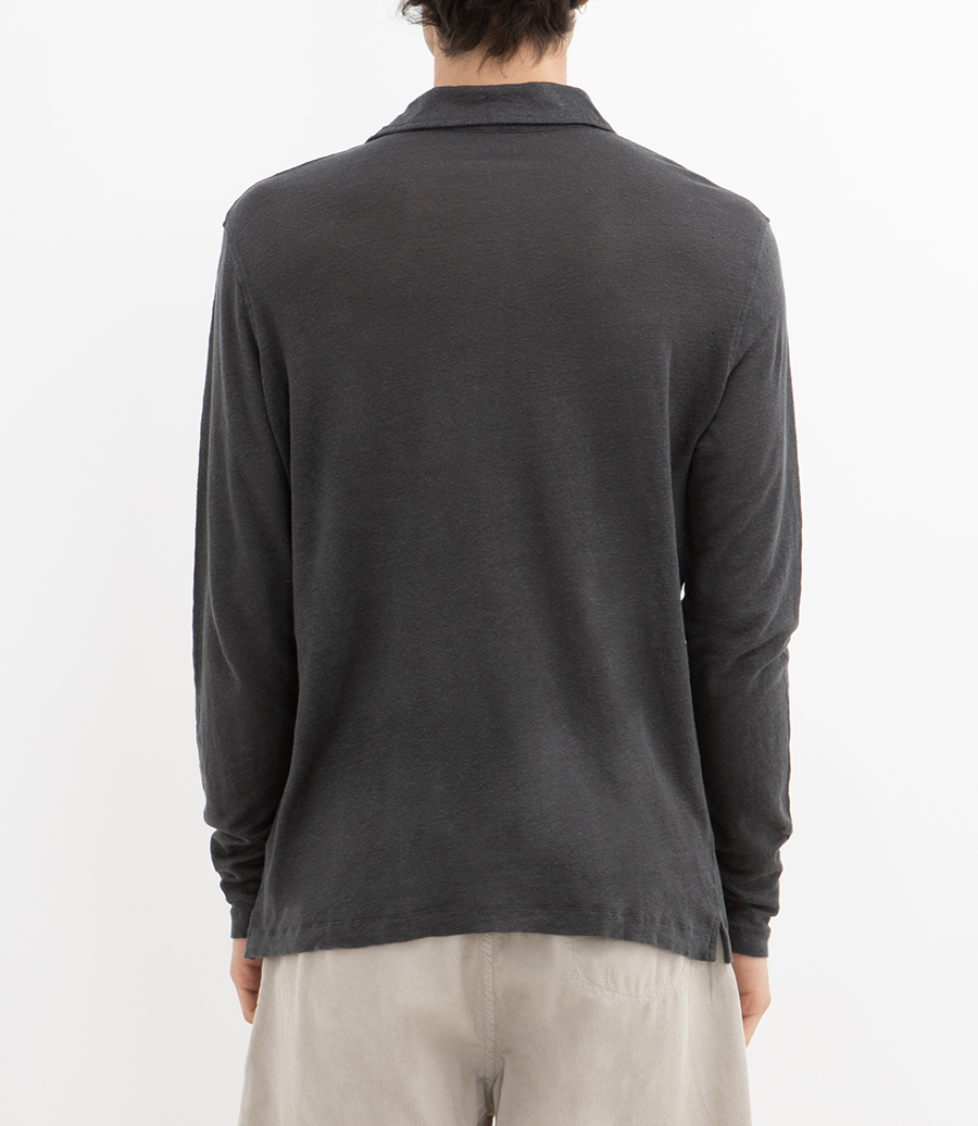 LINEN POLO LS