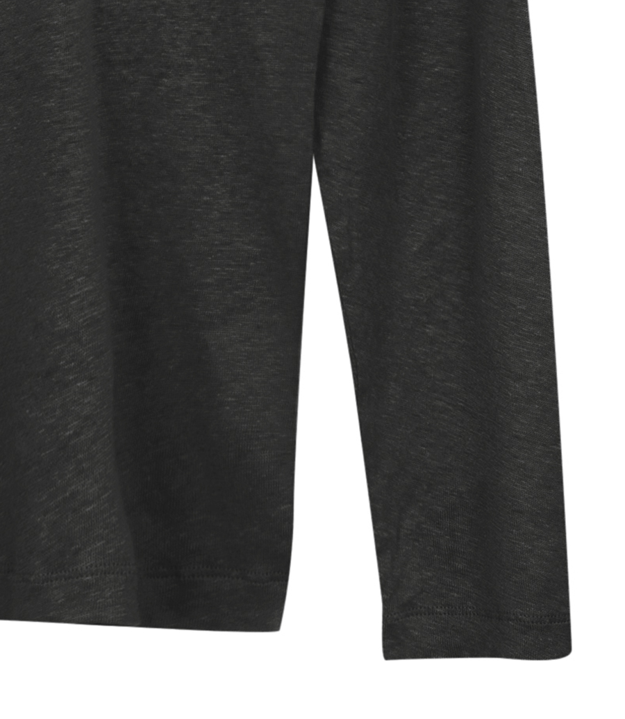 LINEN POLO LS