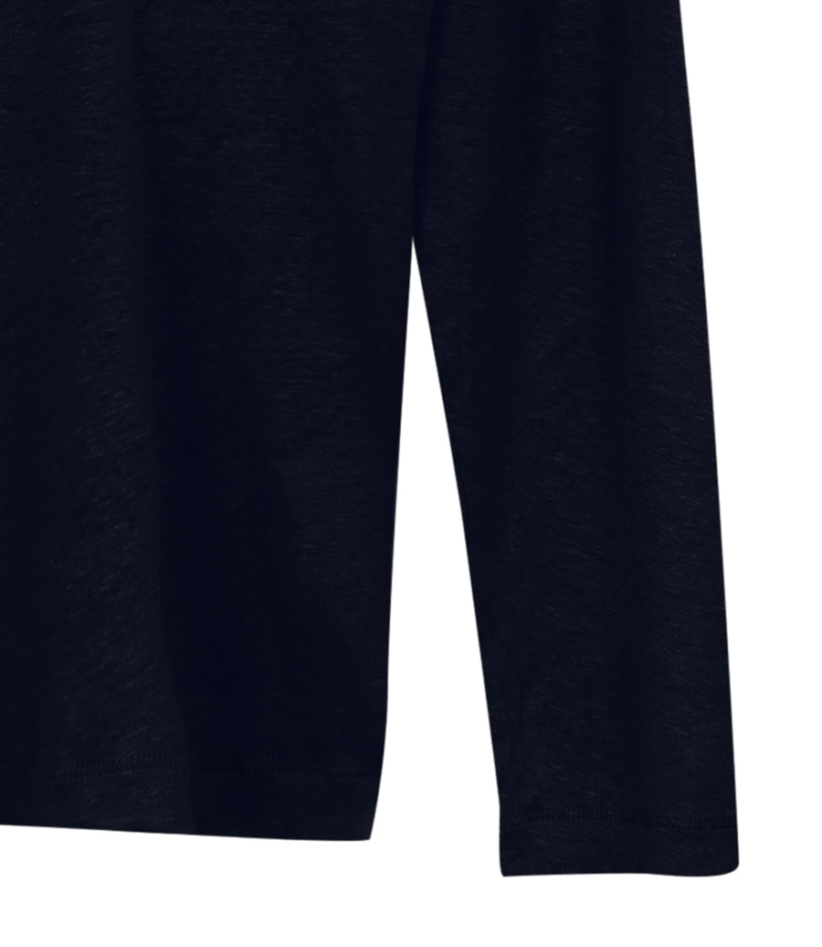 LINEN POLO LS