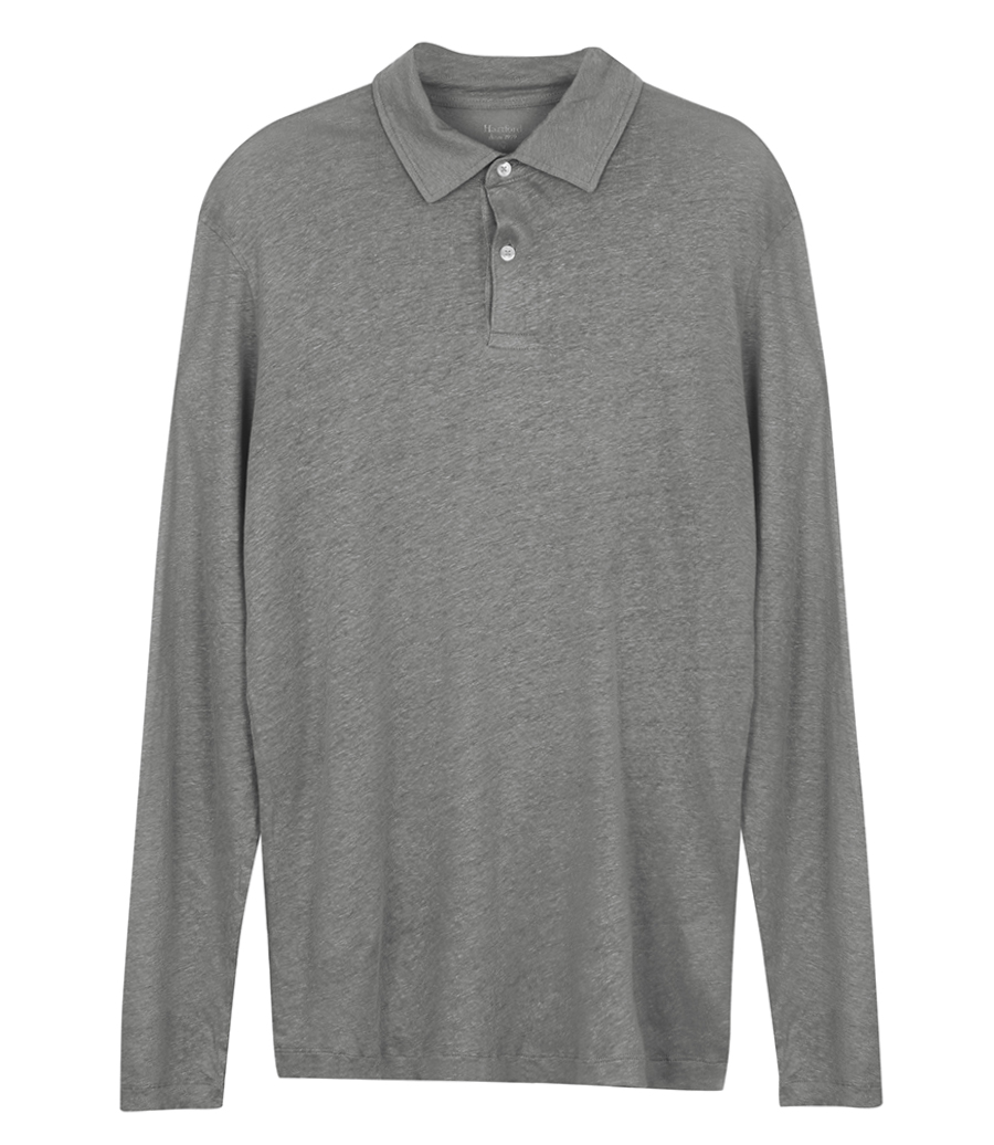 HARTFORD - LINEN POLO LS