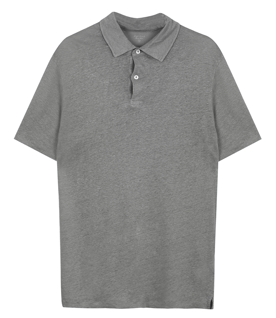 HARTFORD - LINEN POLO SS