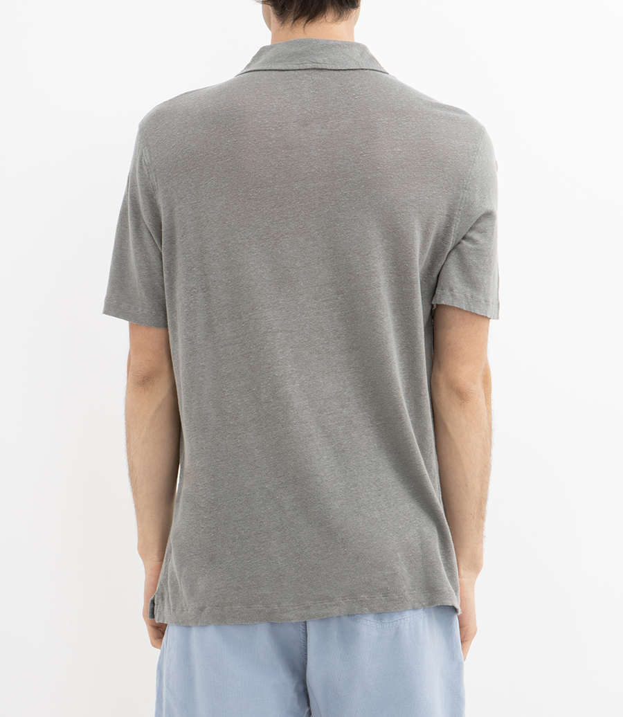 LINEN POLO SS