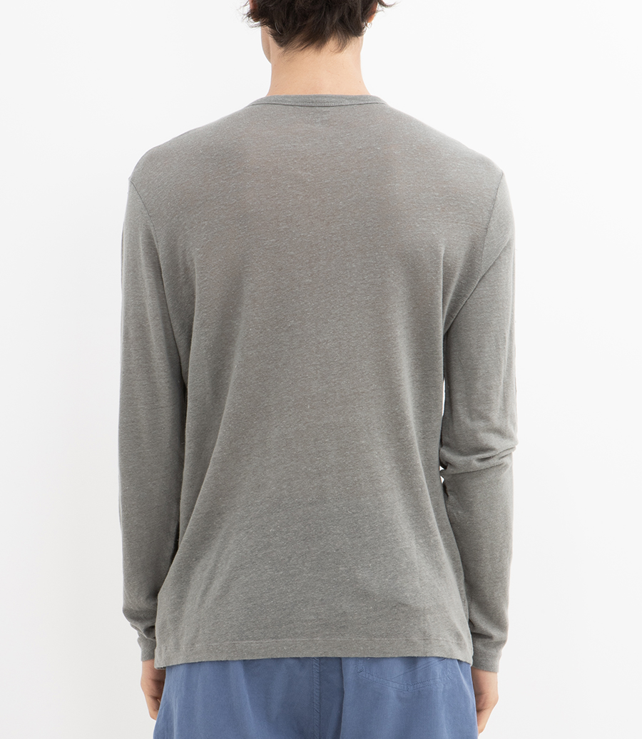 LINEN CREW LS
