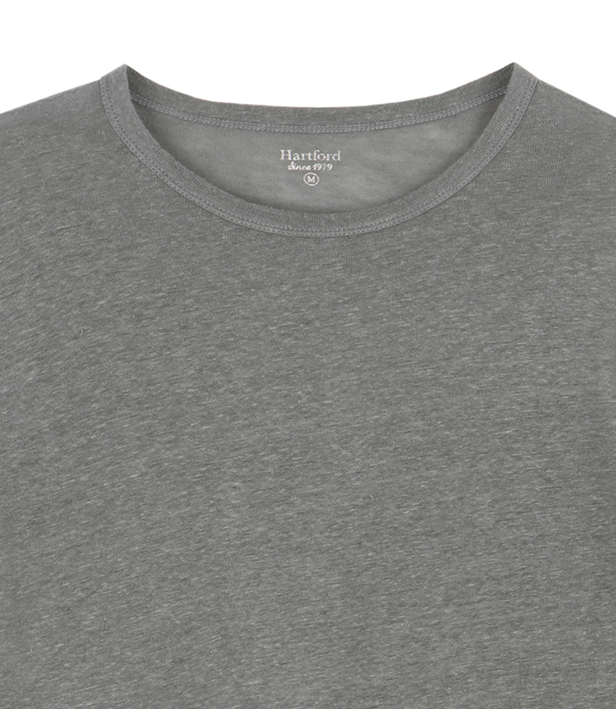 LINEN CREW LS