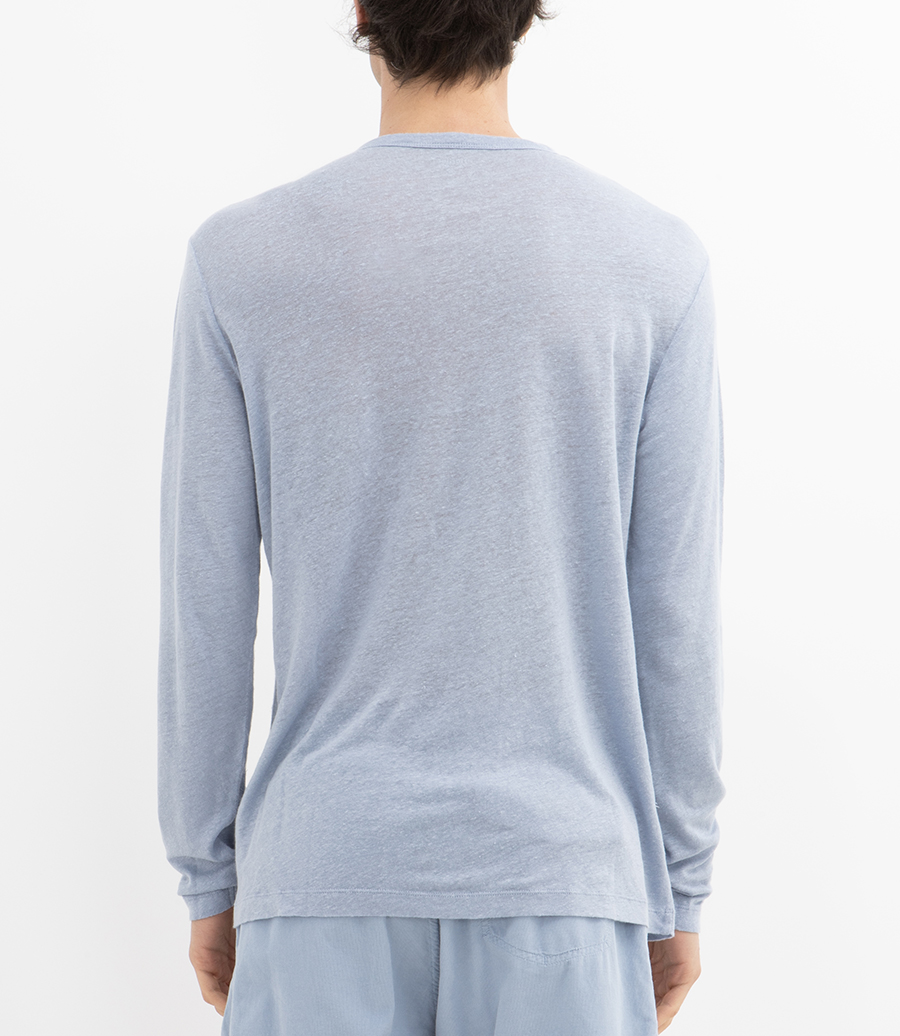 LINEN CREW LS