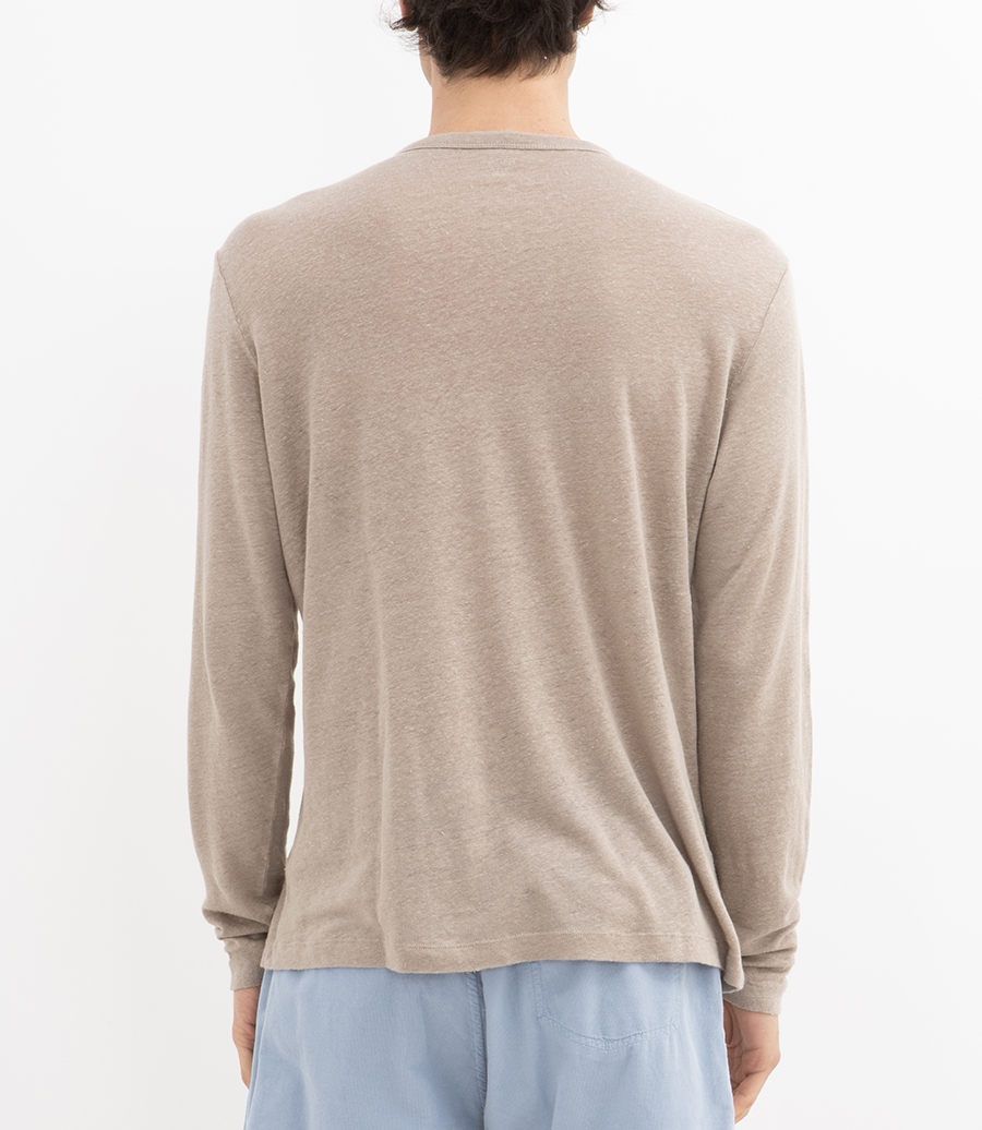 LINEN CREW LS