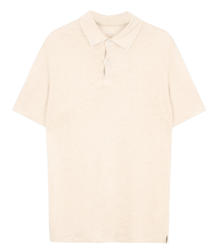 HARTFORD - LINEN POLO SS