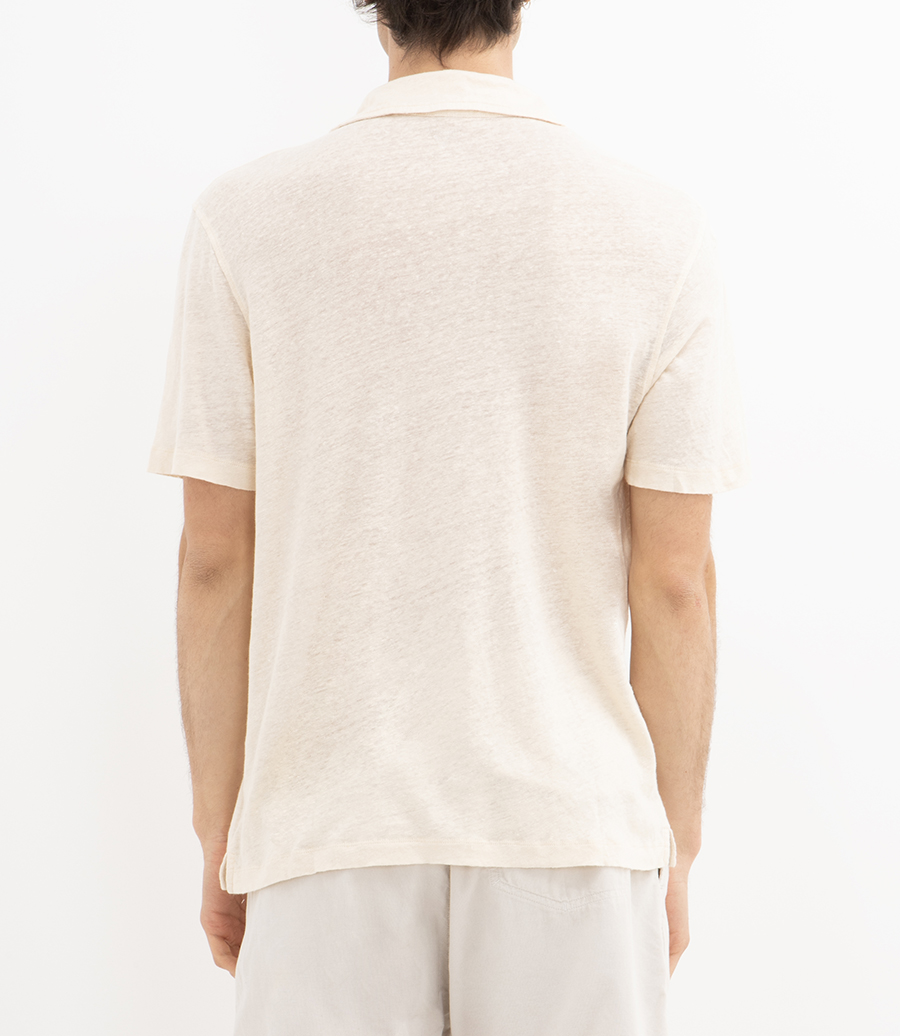 LINEN POLO SS