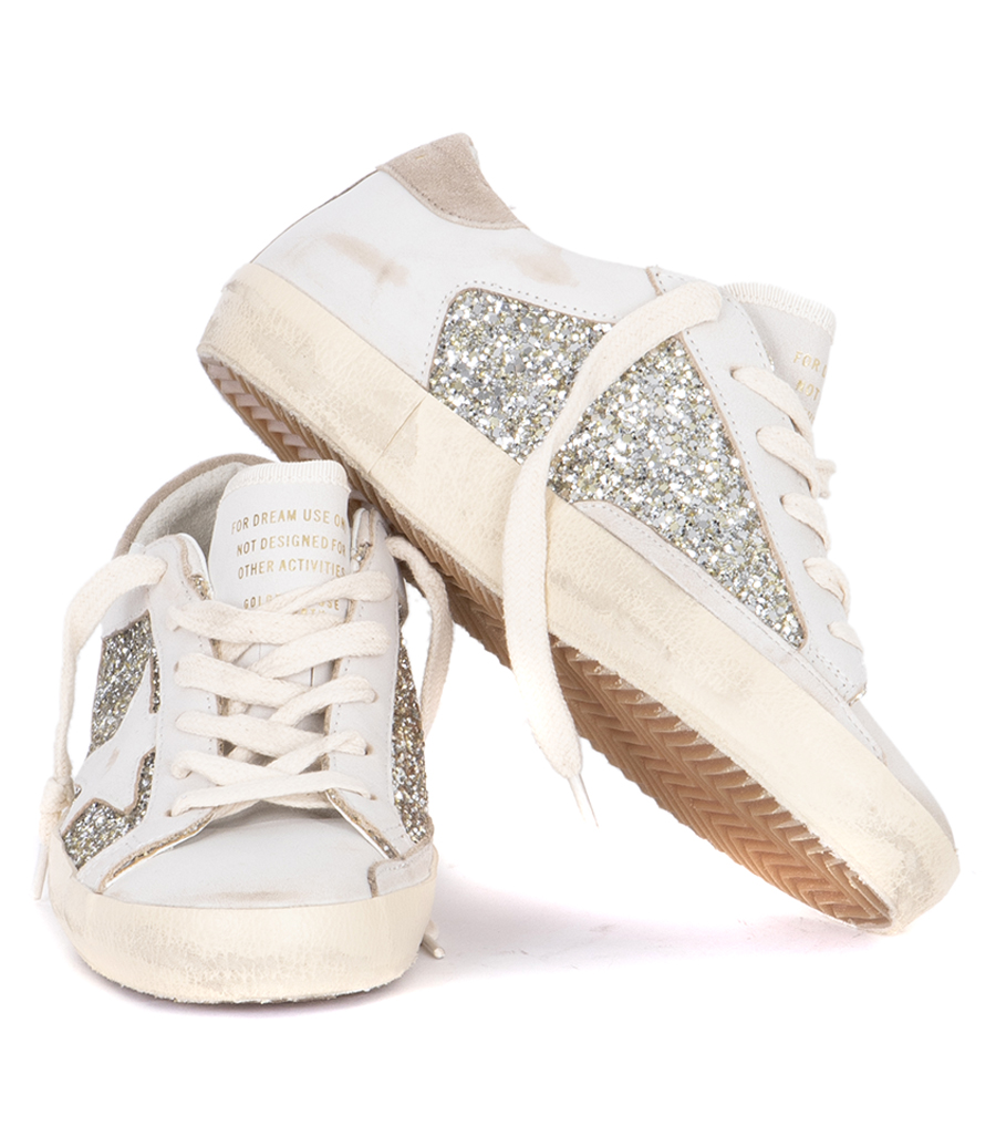 WHITE LEATHER STAR SUPER-STAR