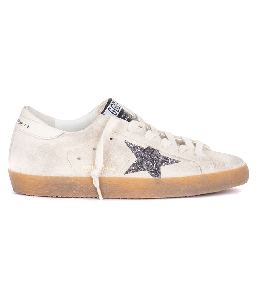 GOLDEN GOOSE  - BLACK GLITTER STAR SUPER-STAR