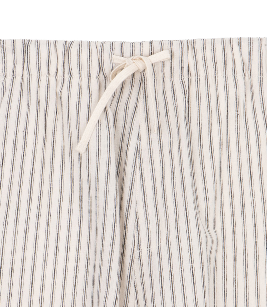 LINEN STRIPE JOGGY SHORT