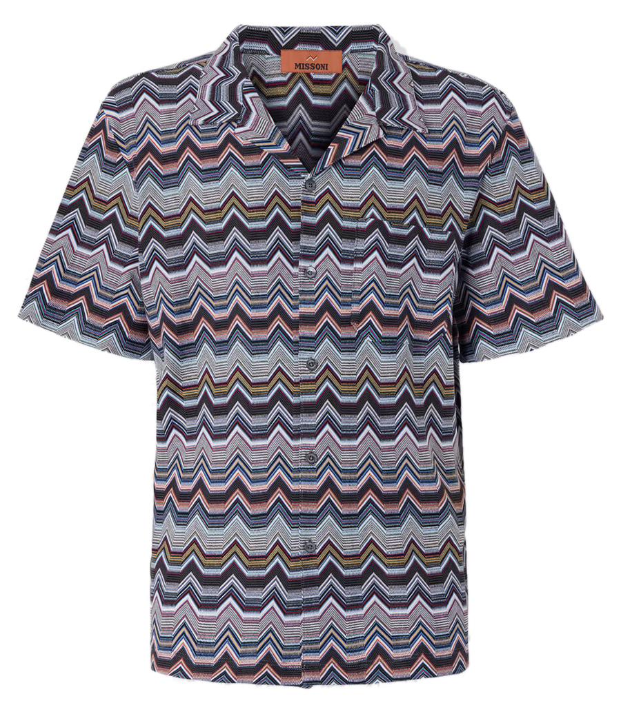 MISSONI - GEOMETRIC ZIG ZAG BOWLING SHIRT
