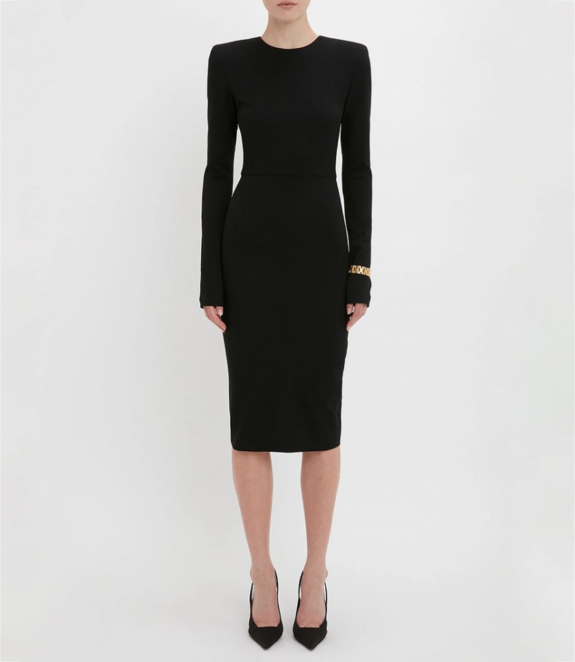 LONG SLEEVE T-SHIRT FITTED DRESS