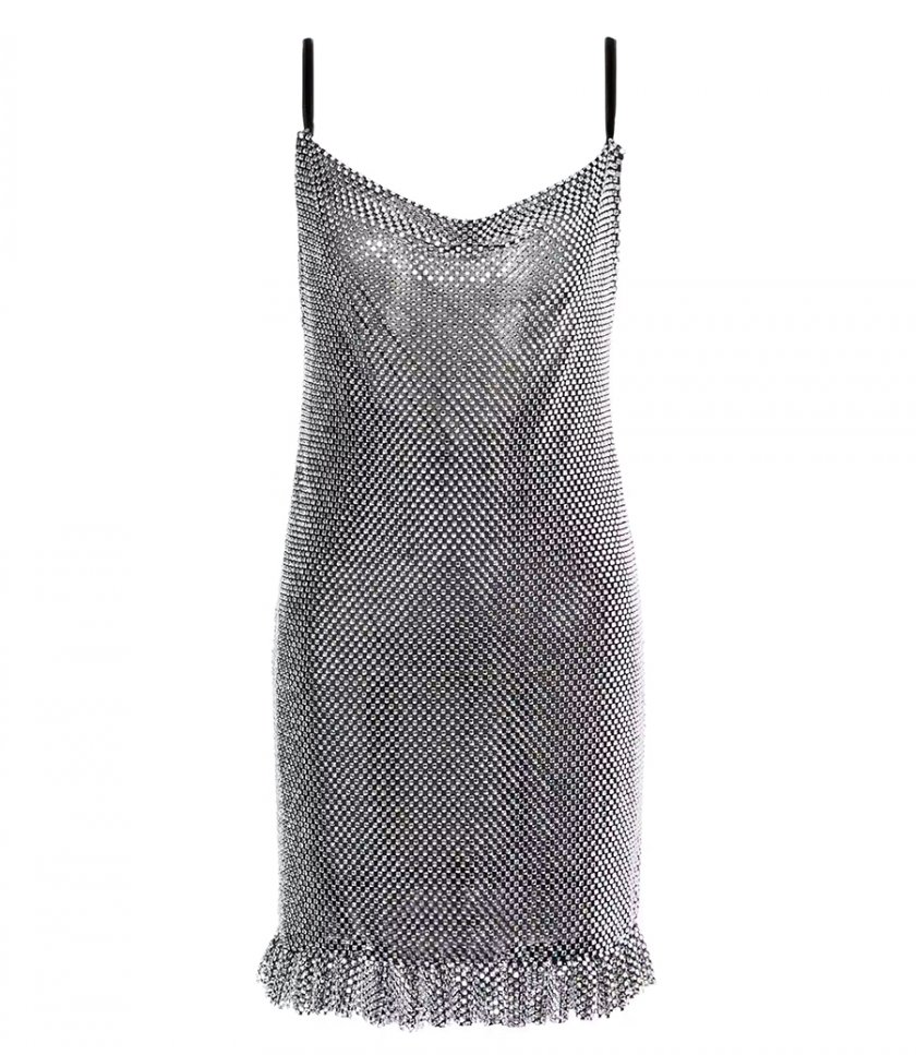 SALES - MINIDRESS IN MESH WITH RHINESTONES