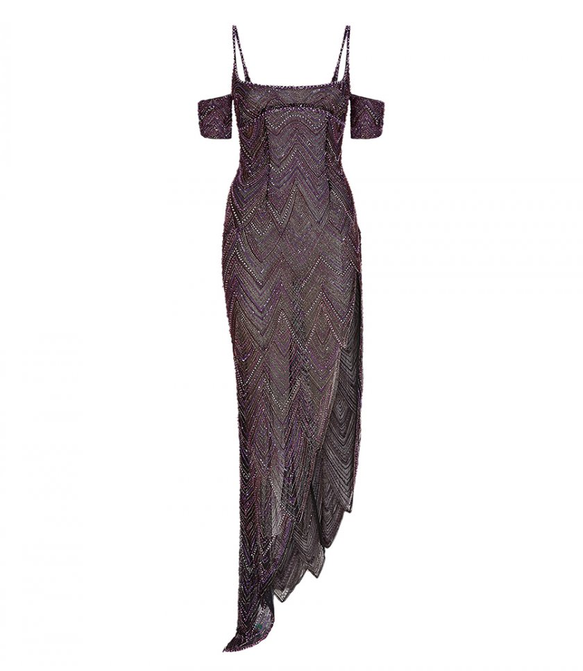 CLOTHES - DARK PURPLE LONG DRESS