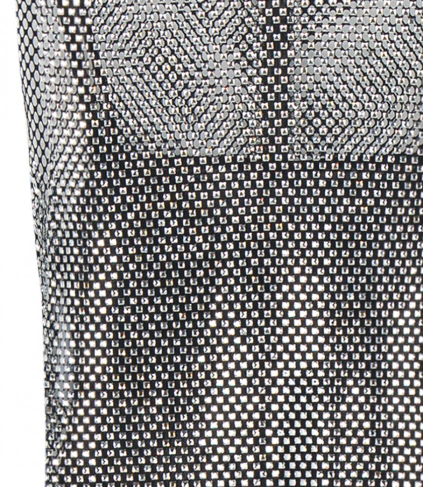DRESS IN MESH WITH RHINESTONES