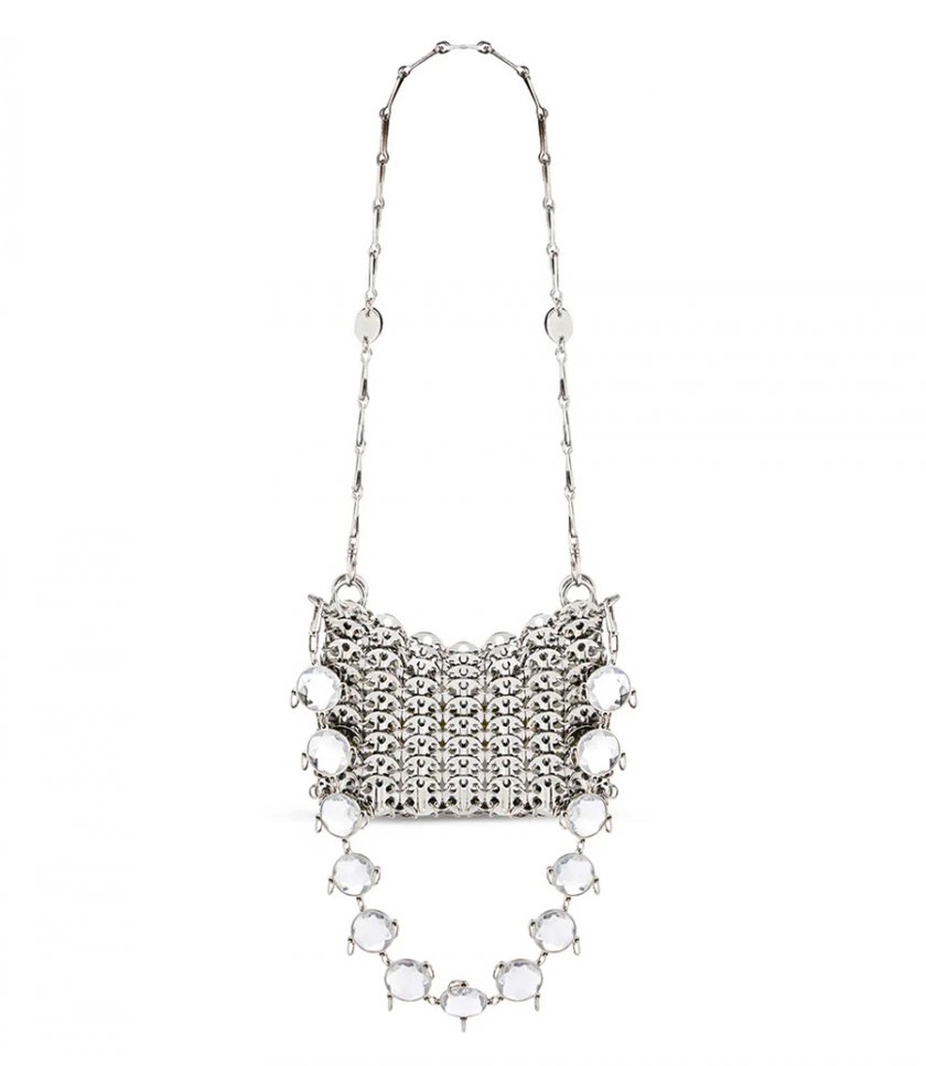 RABANNE - ICONIC NANO 1969 BAG WITH OVERSIZED CRYSTALS CHAIN