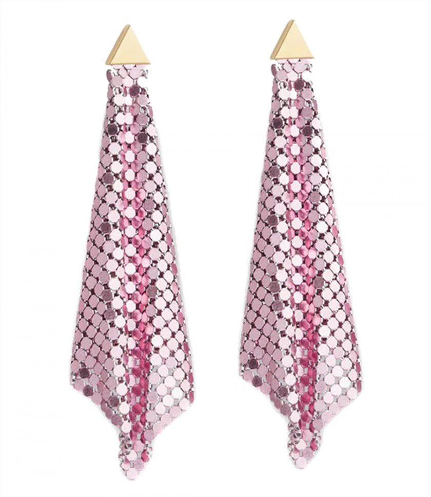 SALES - PINK CHAINMAIL EARRINGS