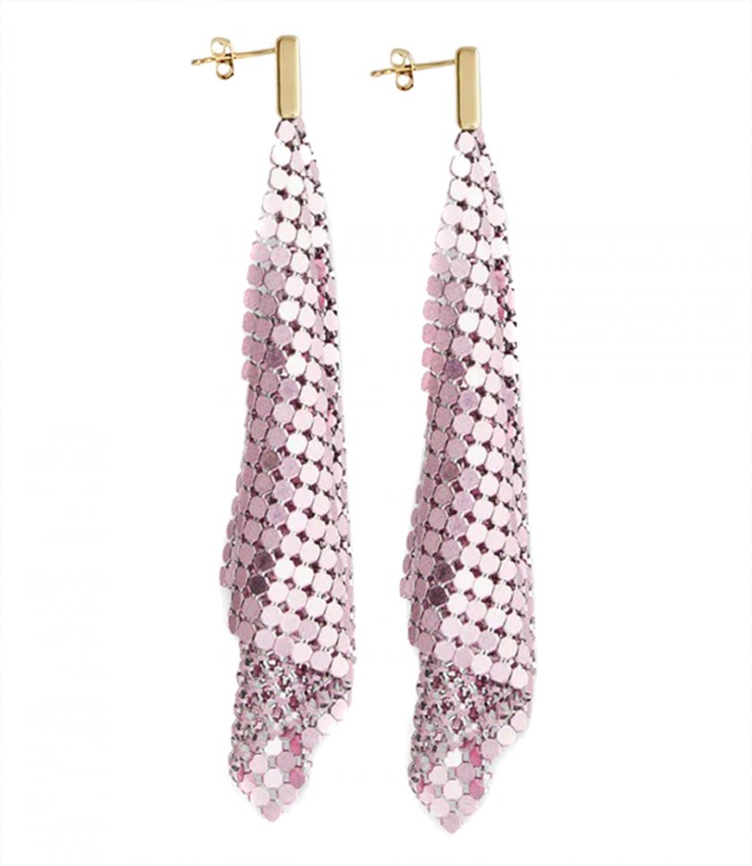 PINK CHAINMAIL EARRINGS