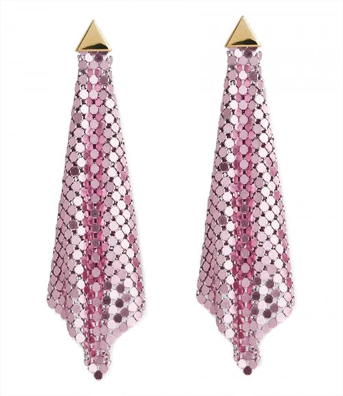 PINK CHAINMAIL EARRINGS