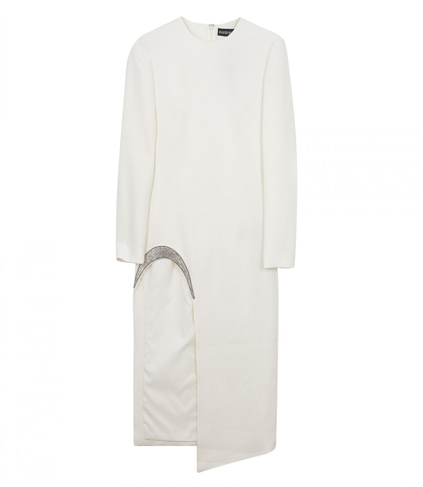 SALES - CRYSTAL DETAIL OPEN LEG MIDI DRESS